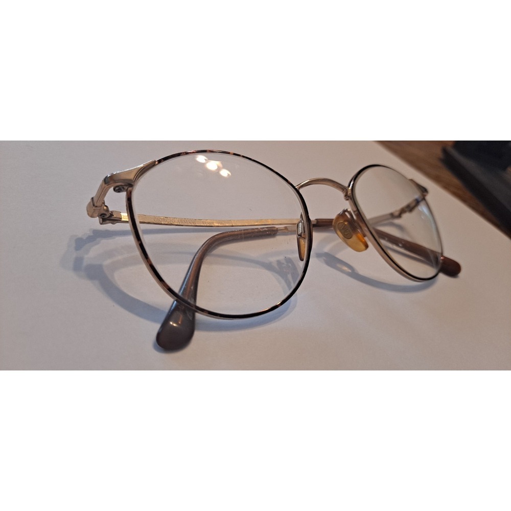 GIORGIO ARMANI Tortoise & Gold 19□22 135 Full Rim‎ Eyeglasses - Picture 4 of 12